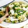 Ricotta, broad bean and mint pasta salad