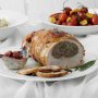 Roast brined turkey breast with grape mostarda