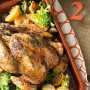 Roast chicken with bread salad