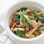 Roast parsnip, pancetta, walnut & artichoke salad