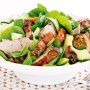 Roast pork, avocado and spinach salad