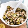Roasted broccoli salad with brown rice and quinoa