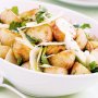 Roasted chat potato and herb salad