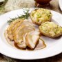 Roasted chicken with twice-baked potatoes