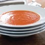 Roasted garlic & tomato soup with parmesan crisps