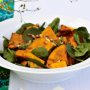 Roasted pumpkin salad with honey and balsamic dressing