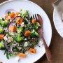 Roasted sweet potato and brown rice salad