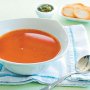 Roasted tomato soup with pesto toast