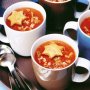 Roasted tomato soup with toast stars