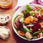 Root vegetable salad with maple dressing