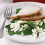 Rosemary & fennel roast pork with spinach & feta salad