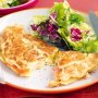 Salmon and camembert omelette