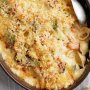 Salmon and lemon pasta bake