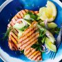 Salmon escalopes with dill & avocado salad