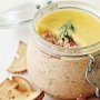 Salmon rillettes with bagel toasts