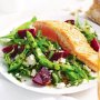 Salmon with baby beetroot salad