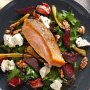 Salmon with goats cheese & betroot salad