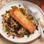 Salmon with roasted cauliflower and currant brown butter