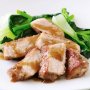 Salt and pepper pork with Asian greens