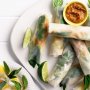 Satay chicken rice paper rolls