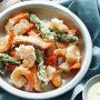Seafood & asparagus sesame tempura