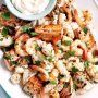 Seafood platter with aioli