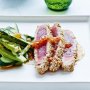 Sesame-crusted tuna with chilli & ginger dressing