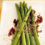 Sesame asparagus with sweet soy dressing