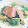 Sesame pork & avocado salad with ginger lime dressing