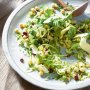 Shaved Brussels sprout, cranberry and hazelnut salad