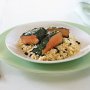 Silverbeet-wrapped salmon with couscous
