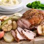 Slow-cooked pork with fennel and apples