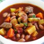Slow-cooker beef and vegetable soup