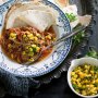 Slow-cooker Mexican pork chilli with pickled corn salsa