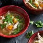 Smoked chicken noodle soup