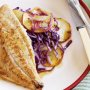 Snapper with apple and cabbage