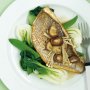 Snapper with Asian mushrooms and bok choy
