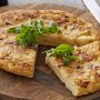 Spanish tortilla with greens & herb salad