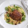 Spiced chicken thighs with yellow couscous