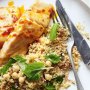 Spicy kingfish with caramelised onion couscous