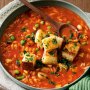 Spicy minestrone with garlic croutons