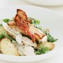 Spinach and chicken Caesar salad