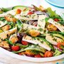 Spring pea salad with double brie