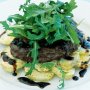 Steak with balsamic glaze and warm potato salad