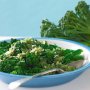 Steamed broccolini with herbed butter