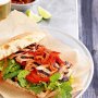 Thai-style barbecued chicken burger