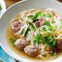 Thai pork ball noodle soup