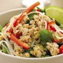 Thai style chicken and rice noodle stir-fry