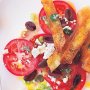 Tomato, feta & pita salad