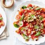 Tomato and fried chickpea salad